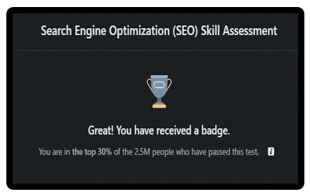 SEO Linkedin Test Passed